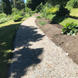 Pose de gravier blanc pour allée-chemin Chateaudun